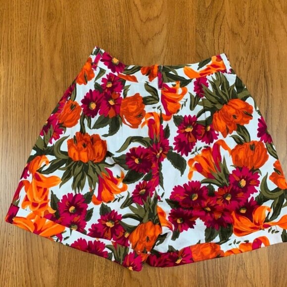 Vintage High Waist Paisley Floral Print Festival Boho Cotton Shorts Lot - Picture 9 of 13